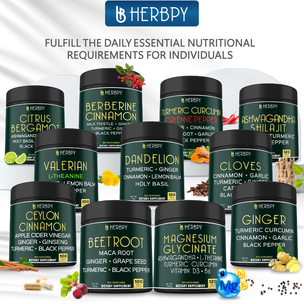 Herbpy frasco abierto con cápsulas sobre mesa, muestra contenido real del producto