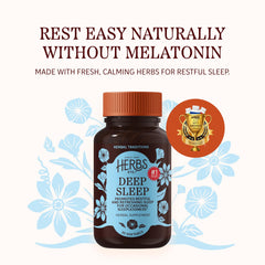 Herbs Etc. softgels en mano para una ingestión fácil y cómoda