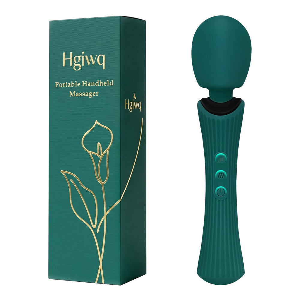 Hgiwq vista frontal del masajeador verde, apariencia compacta y elegante