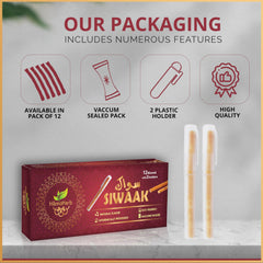 HikmaHerb soporte incluido para almacenar miswak y mantenerlos higiénicos