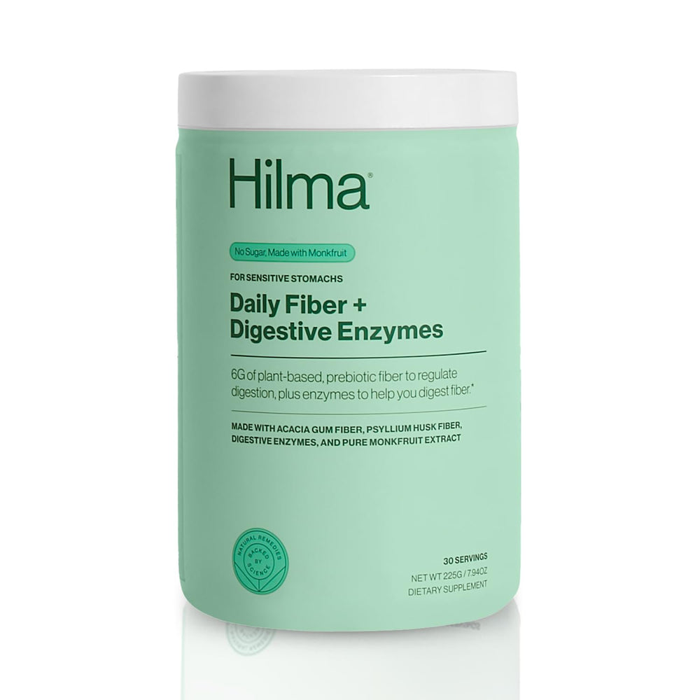 Hilma frente del envase mostrando diseño y beneficios para la digestión