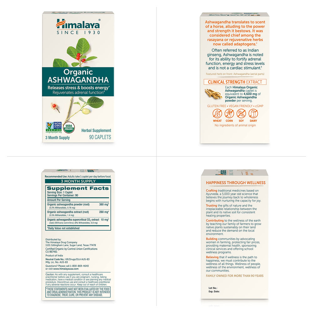Envase Himalaya abierto mostrando cápsulas organizadas en su interior