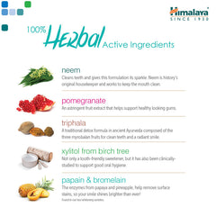 Himalaya etiqueta con ingredientes neem y granada para cuidado natural