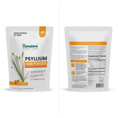 Granos de psyllium orgánico e ingredientes destacando origen natural Himalaya