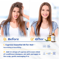 HIQILI aceite ciprés para cuidado suave de la piel.