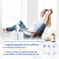 HIQILI aceite ciprés para productos caseros de limpieza y cuidado.