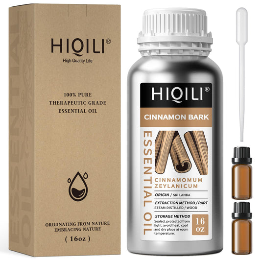 HIQILI aceite esencial de canela en frasco de 10 ml, perfuma y aromatiza espacios.