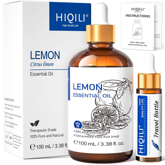 HIQILI aceite esencial de limón en frasco de 10 ml, aroma fresco