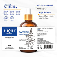 Fragancia natural HIQILI Patchouli para perfumar ropa y ambientes.