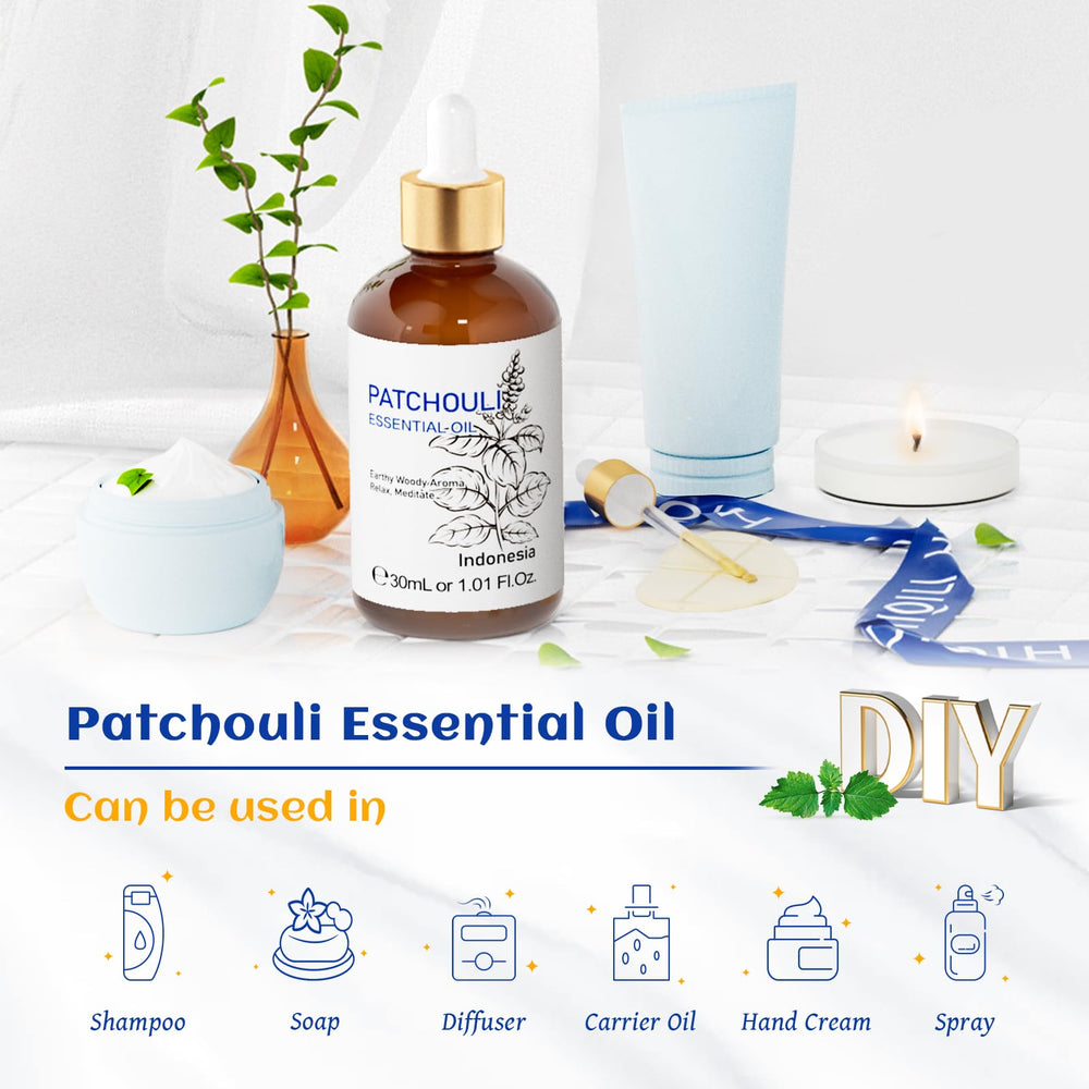 Regalo HIQILI Patchouli para amiga hippie, experiencia sensorial natural.