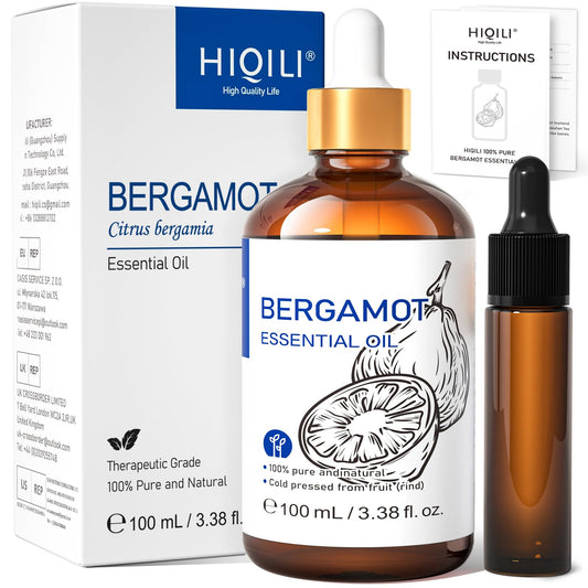 Aceite bergamota HIQILI para difusor, aroma fresco y revitalizante para el ambiente.