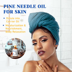 HIQILI gotero en botella ámbar para dosificar aceite de pino.