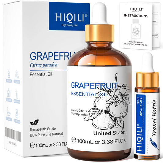 HIQILI Grapefruit: frasco ámbar de 10 ml para viaje y conservación de pureza.
