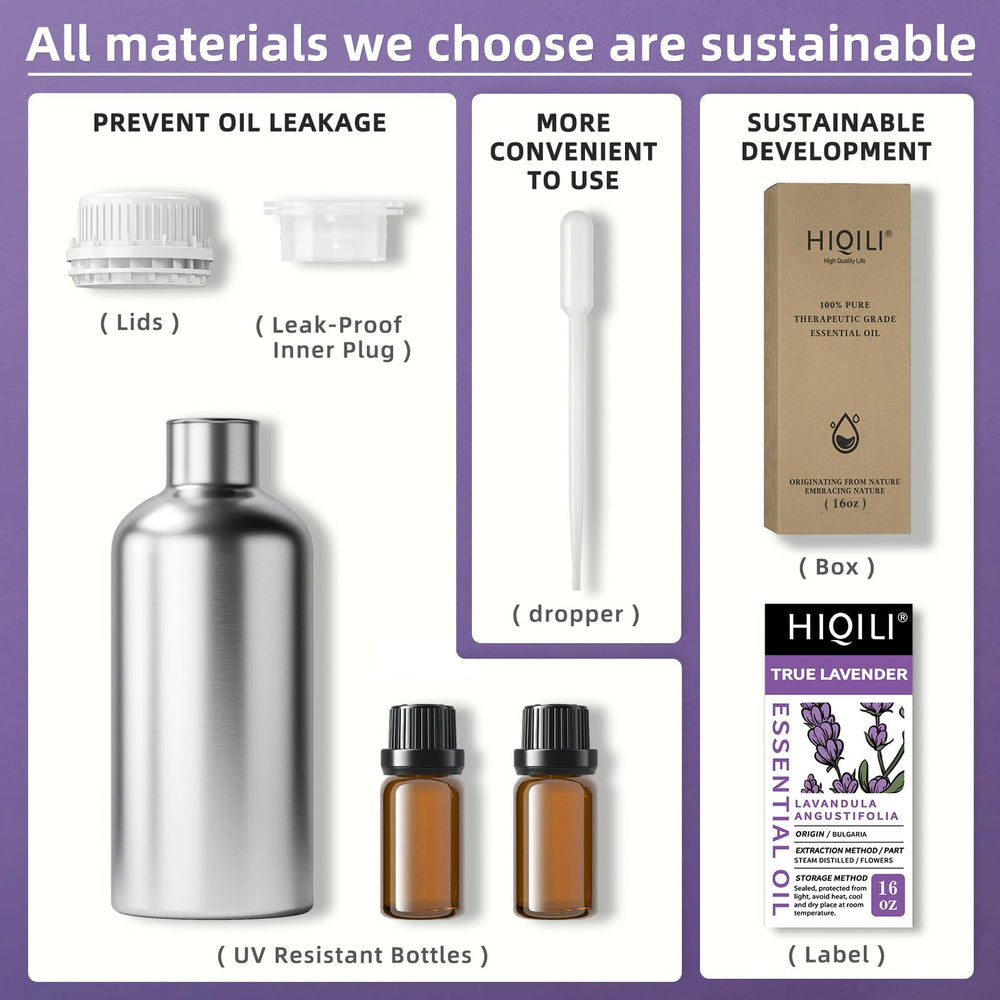 HIQILI Lavanda: uso doméstico para limpieza suave y fragancia duradera.