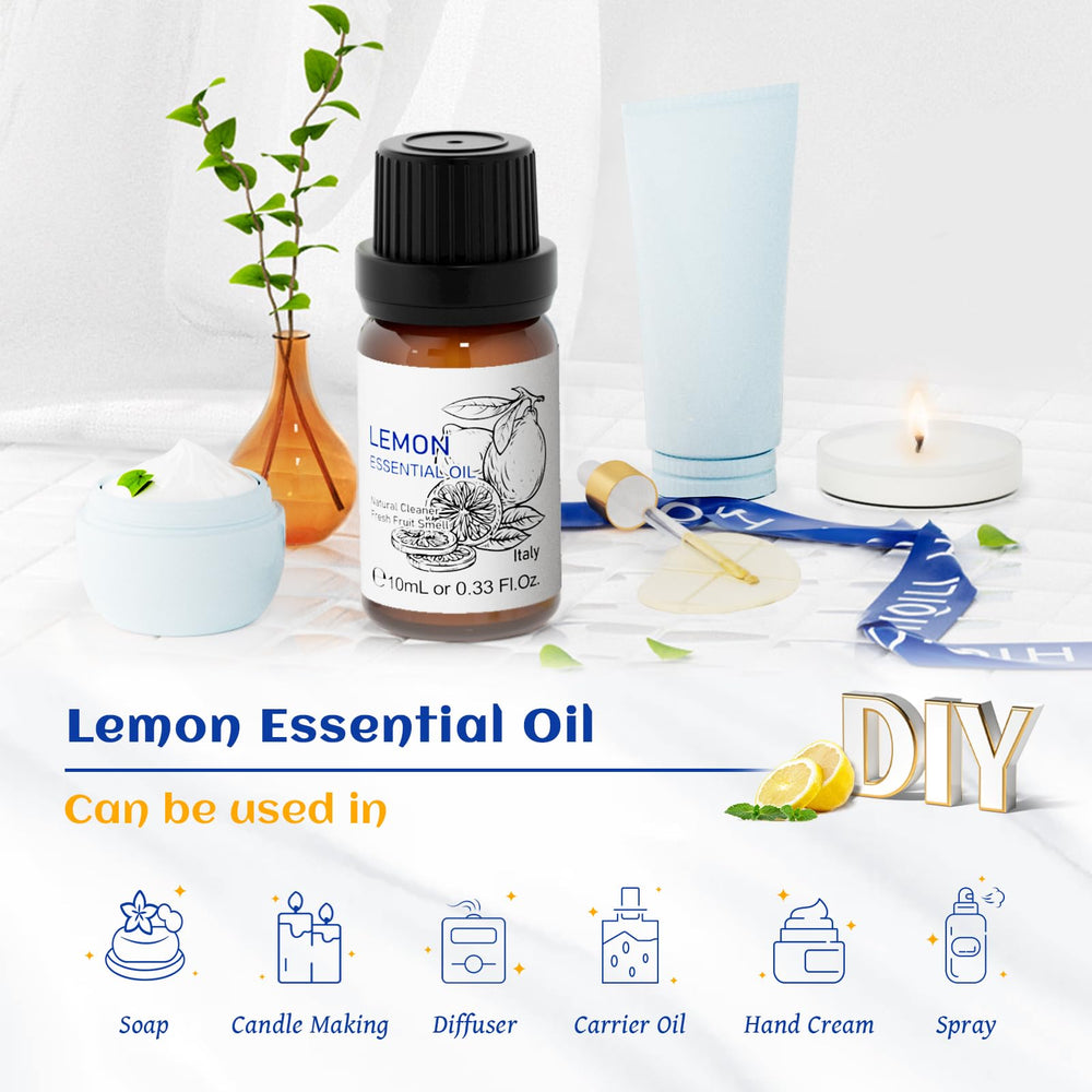 HIQILI limón aceite esencial masaje corporal suave con aceite portador