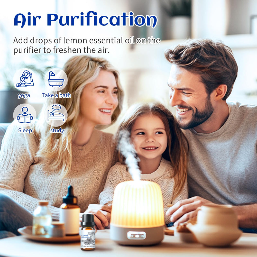 HIQILI limón aceite esencial purifica el aire con fragancia brillante