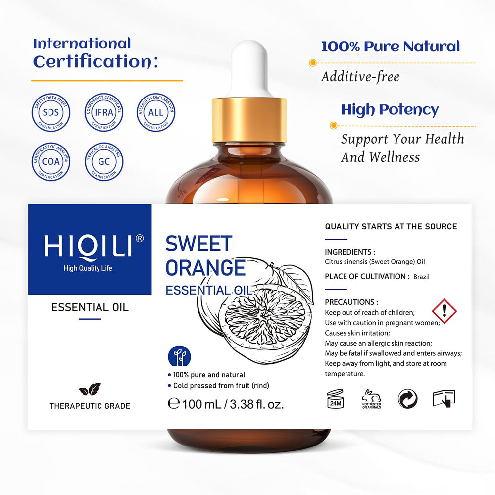 Mezcla calmante de HIQILI Naranja con lavanda para relajación