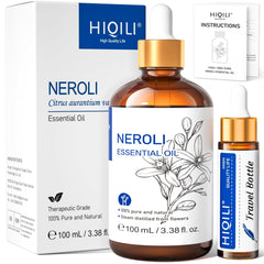HIQILI Neroli 100 ml, botella de aceite esencial para difusor y cuidado de la piel.