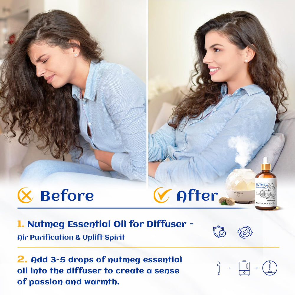 HIQILI Nuez moscada, frasco-difusor para difundir aroma cálido.