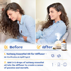 HIQILI Nuez moscada, frasco-difusor para difundir aroma cálido.