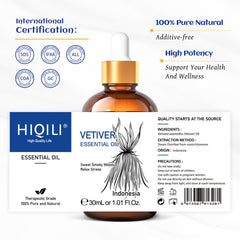 Detalle del gotero HIQILI Vetiver para dosificar