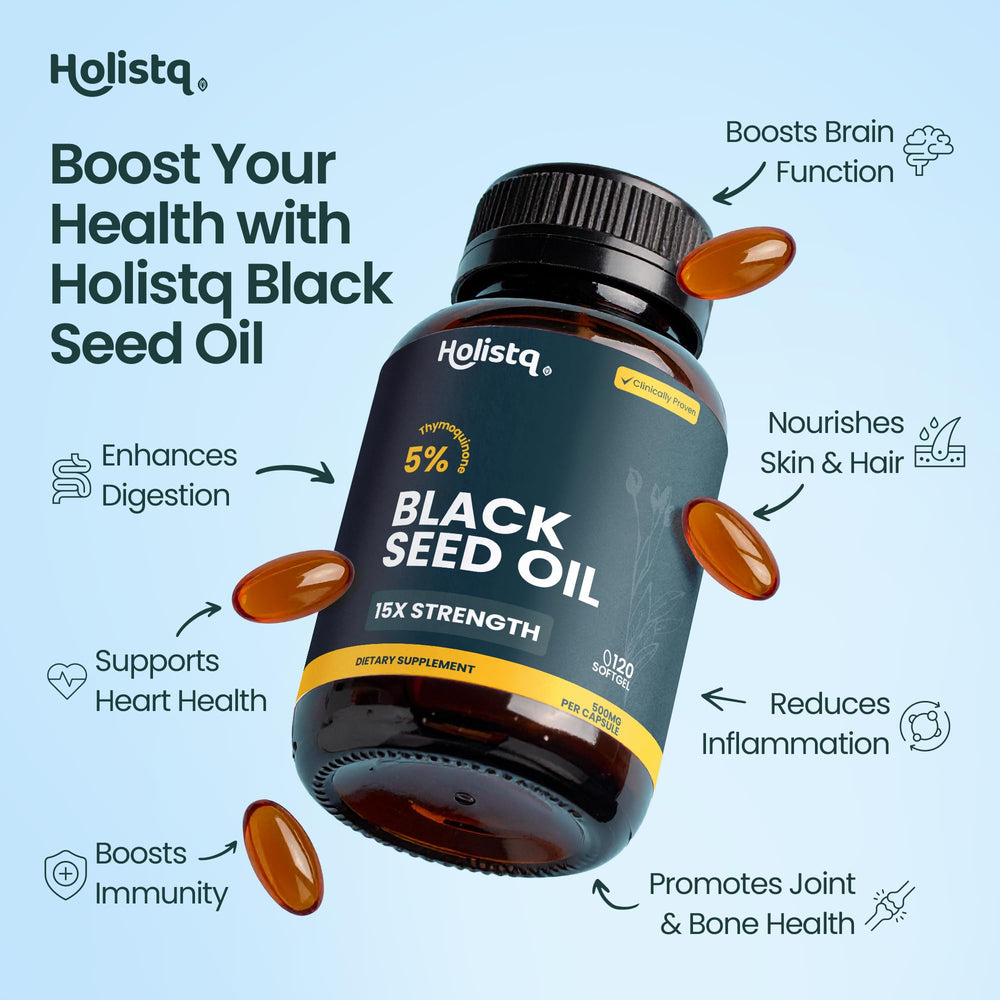 HOLISTQ primer plano del aceite cold‑pressed mostrando textura líquida