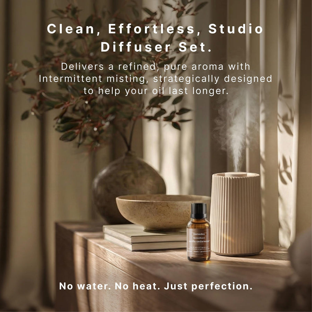 Homedics detalle de textura acanalada que aporta estilo decorativo y tacto premium