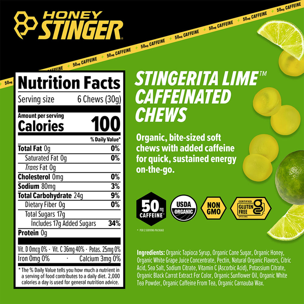 Honey Stinger detalle de textura de gominola para fácil masticación y digestión