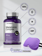 Horbäach botella abierta mostrando numerosas tabletas para suministro prolongado