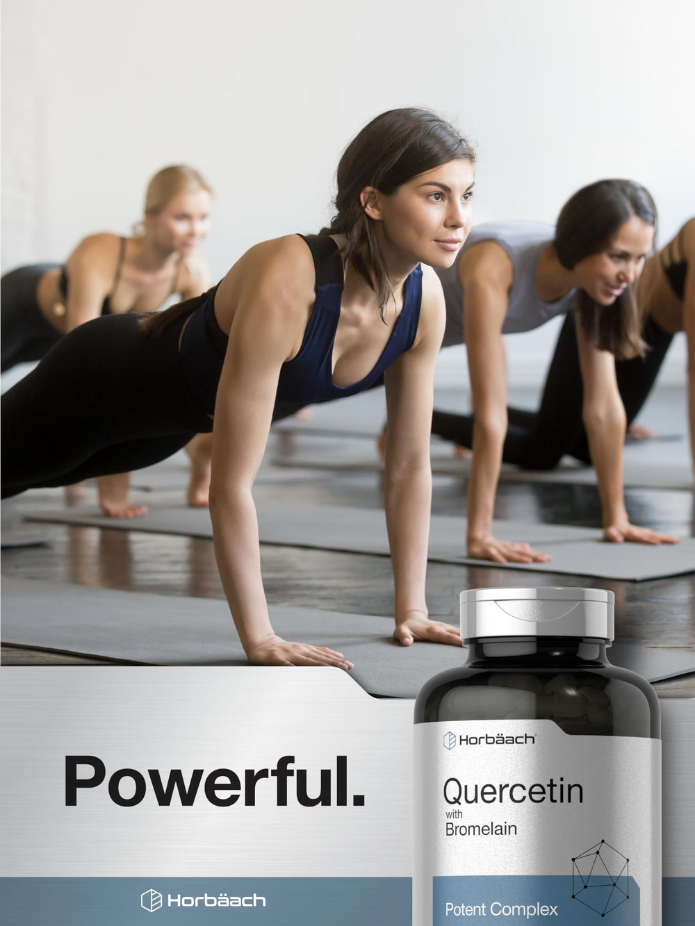 Horbäach envase abierto con cápsulas visible, transmite confianza