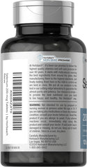 Horbäach etiqueta nutricional legible indicando 200 mcg por comprimido