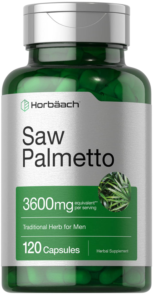 Horbäach Extracto de Saw Palmetto en cápsulas para apoyo diario.