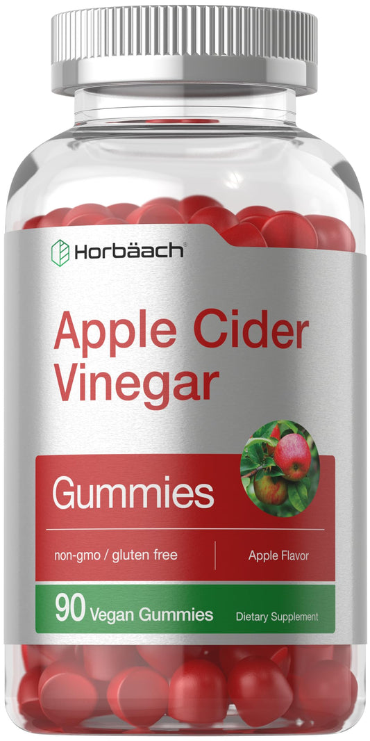 Horbäach frasco frontal mostrando 90 gomitas veganas y claridad del producto