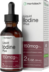 Horbäach botella frontal de yodo 60 ml mostrando etiqueta y formato práctico