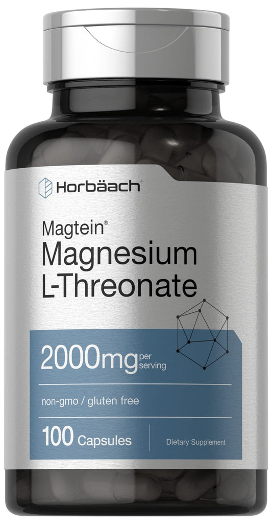 Horbäach frasco Magtein frente mostrando etiqueta clara