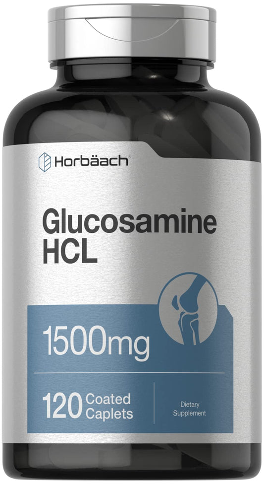Horbaach Glucosamina HCL, bote de comprimidos, apoyo a la movilidad diaria