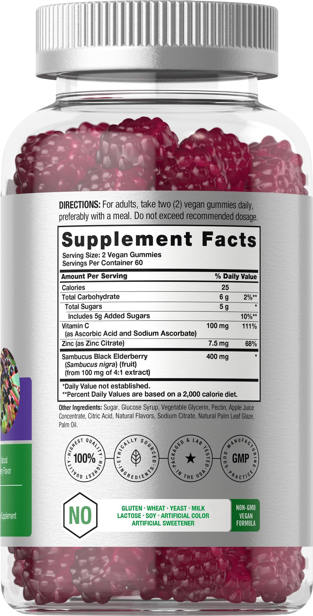Horbäach primer plano de textura de gomita que resalta sabor berry