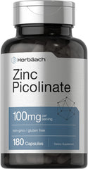Horbäach Zinc Picolinate bottle on a clean surface for daily supplementation.