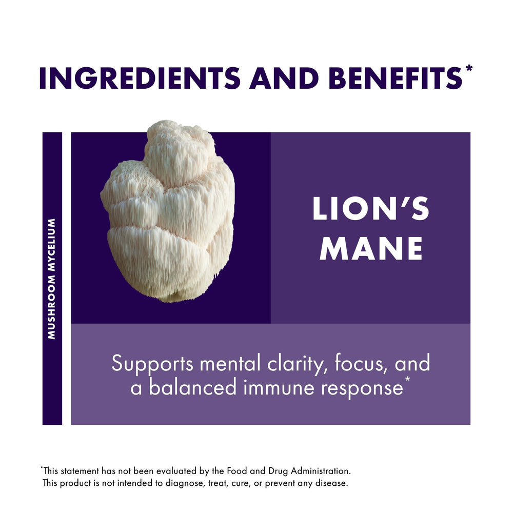 Host Defense imagen macro del micelio, detalle de cultivo que sugiere pureza