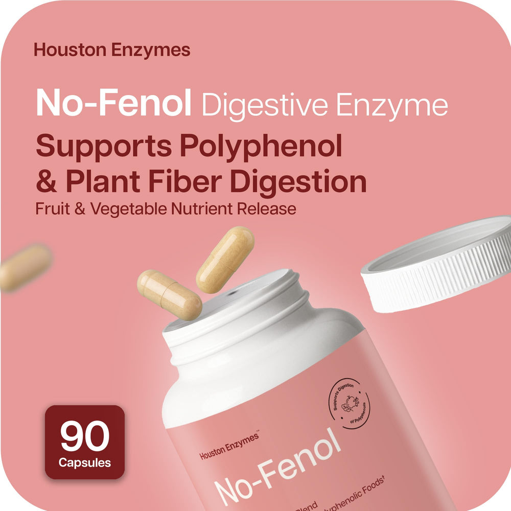 Houston Enzymes No-Fenol bottle front for easy use.