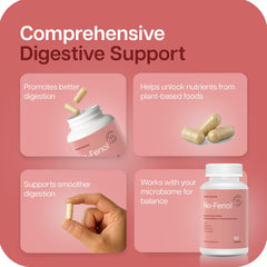 Opened No-Fenol capsules ready to mix into a meal.