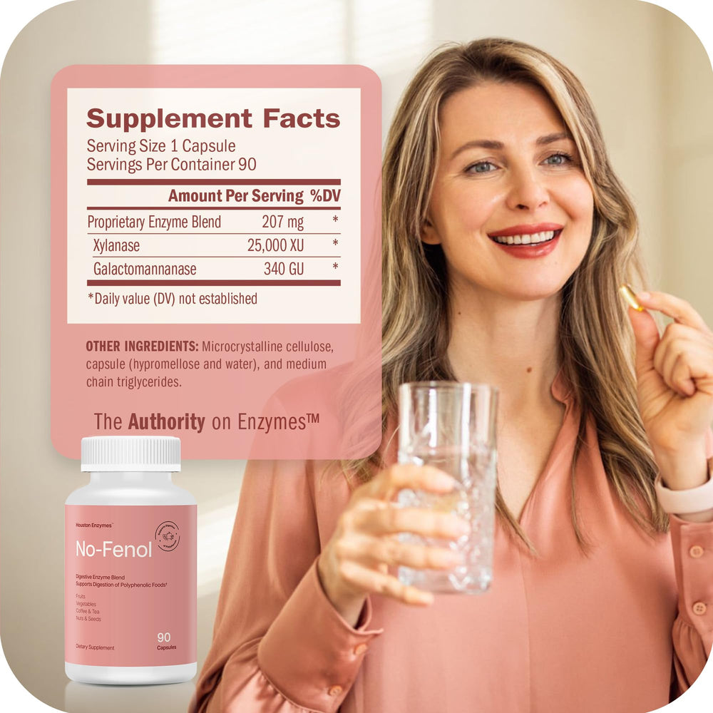 No-Fenol capsule illustrating xylanase for complex carbs.