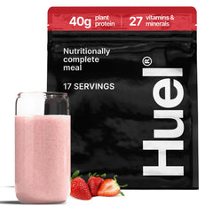 Huel Black Edition frente del envase mostrando formato práctico