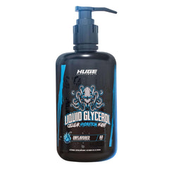 Huge Supplements botella frontal mostrando envase y etiqueta, fácil identificación y uso