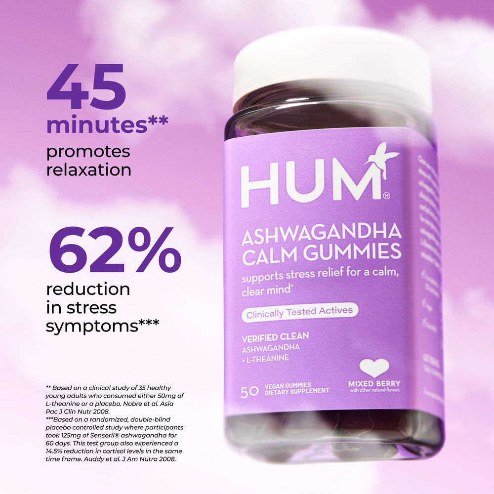 Enfoque en sabor baya mezclada de Hum Calm Ashwagandha