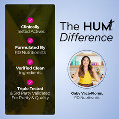 HUM Mighty Night primer plano de ceramidas destacando hidratación cutánea