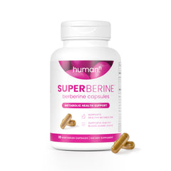 HumanN frasco SuperBerine vista frontal, packaging claro y beneficios visibles