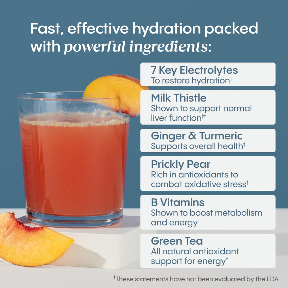 Detalle de etiqueta Hydralyte que resalta ingredientes como milk thistle y electrolitos