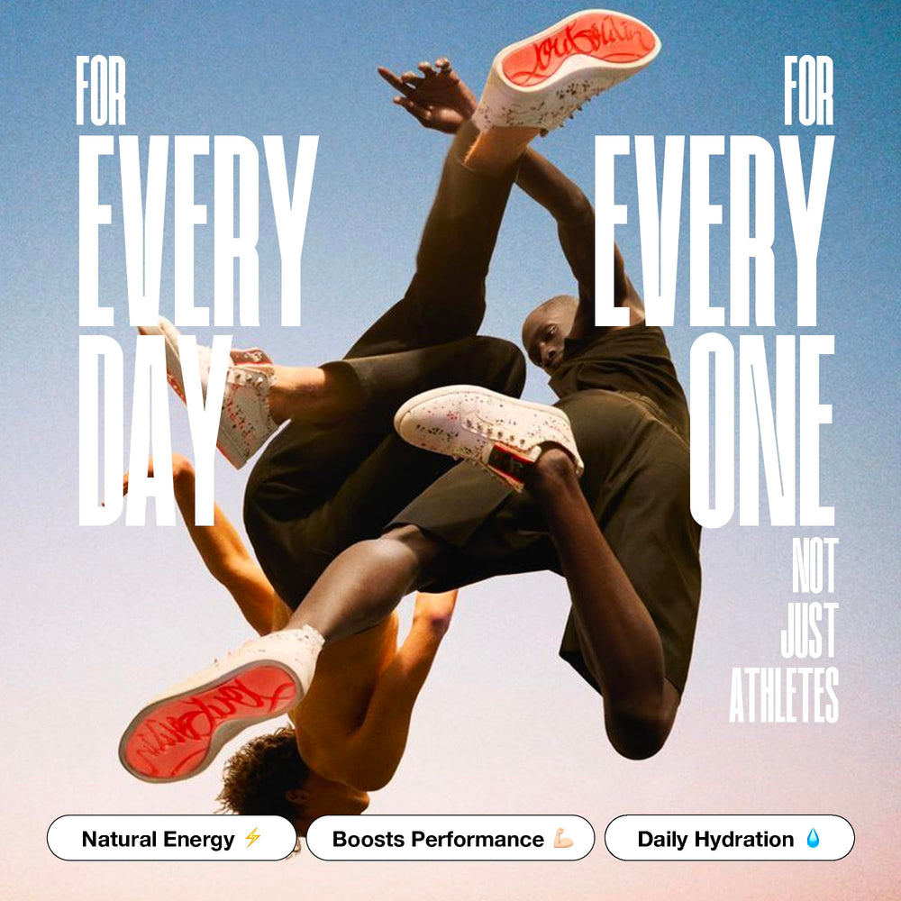 Hydrofy sobre naranja+ cafeína junto a café mostrando energía natural