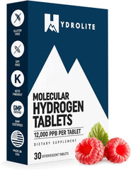 HydroLite frente del empaque mostrando 30 tabletas y claridad de marca